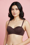Zivame Padded Regular Wired 3/4th Coverage Strapless Bra - Shaved Chocolate — thumbnail 2